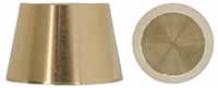Knife Buttcap
15/16" tapered to 23/32",
5/8" thick turned brass Knife Buttcap
15/16" tapered to 23/32",
5/8" thick turned brass